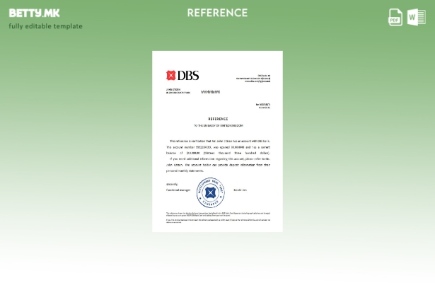 Модерен стил Сингапурски DBS банка референтен шаблон